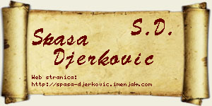 Spasa Đerković vizit kartica